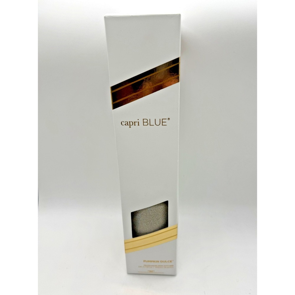 Capri Blue Pumpkin Dulce Reed Diffuser 8 Fl Oz Silver Glass Home Fragrance